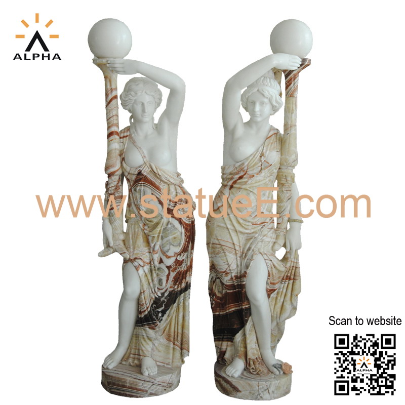 Marble statue lamp